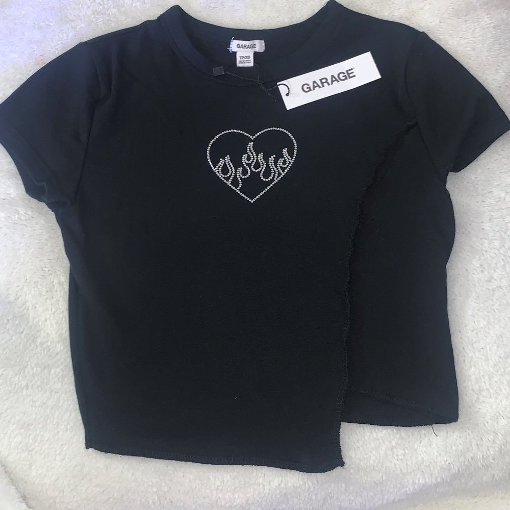COPY - Garage - Asymmetrical  Crop Top Tee